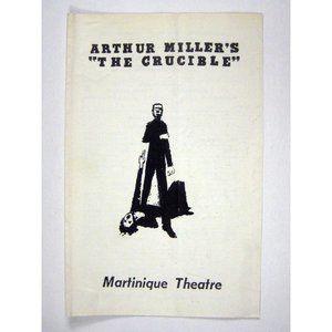 Arthur Miller's The Crucible Martinique Theatre Michael Higgins Berrie 1958